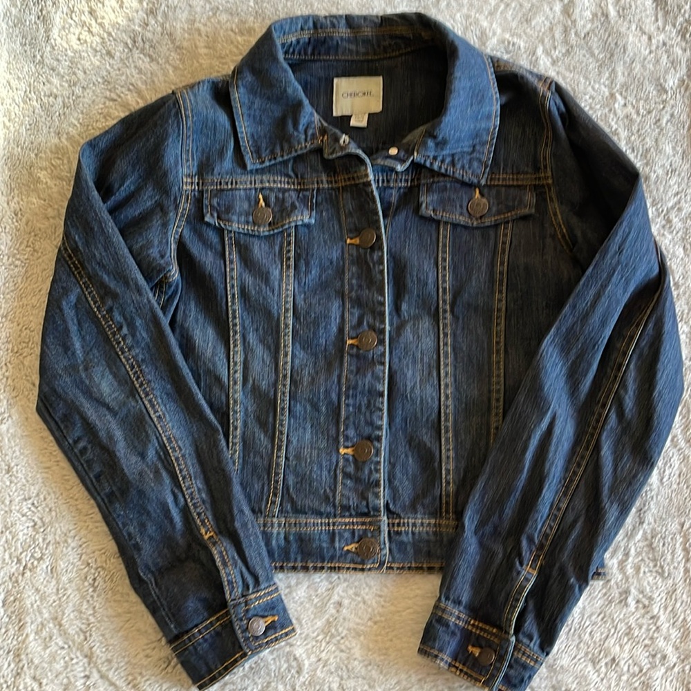 Cherokee Dark Wash Stretch Jean Jacket  SZ  XL (14-16)